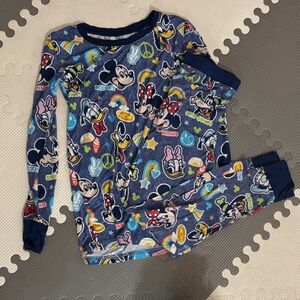 Little Sleepies Mickey Clubhouse Disney Blue PJ set kids sz 9/10